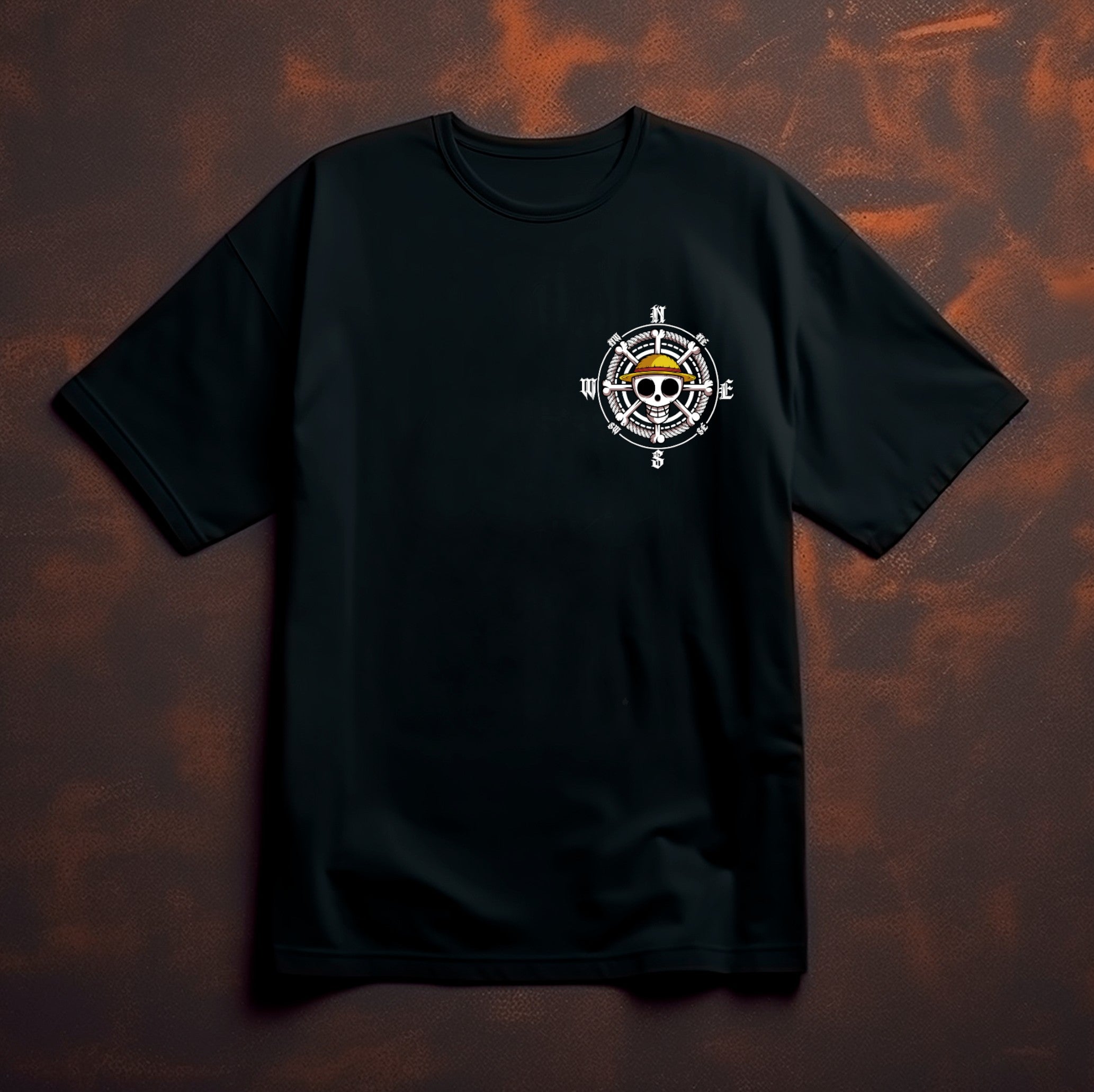 Compass Skull Emblem Graphic Tee