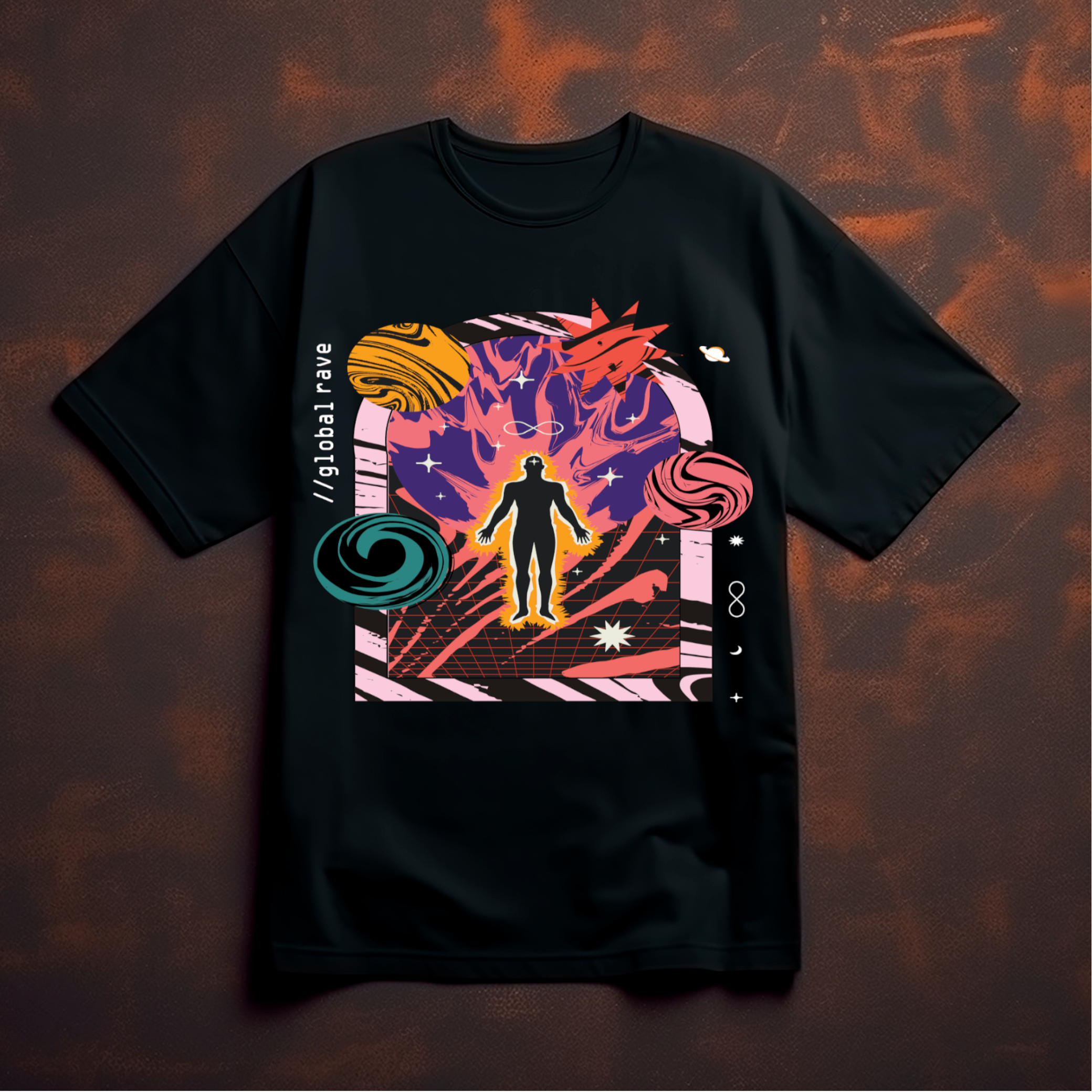 Global Rave Cosmic Graphic Tee