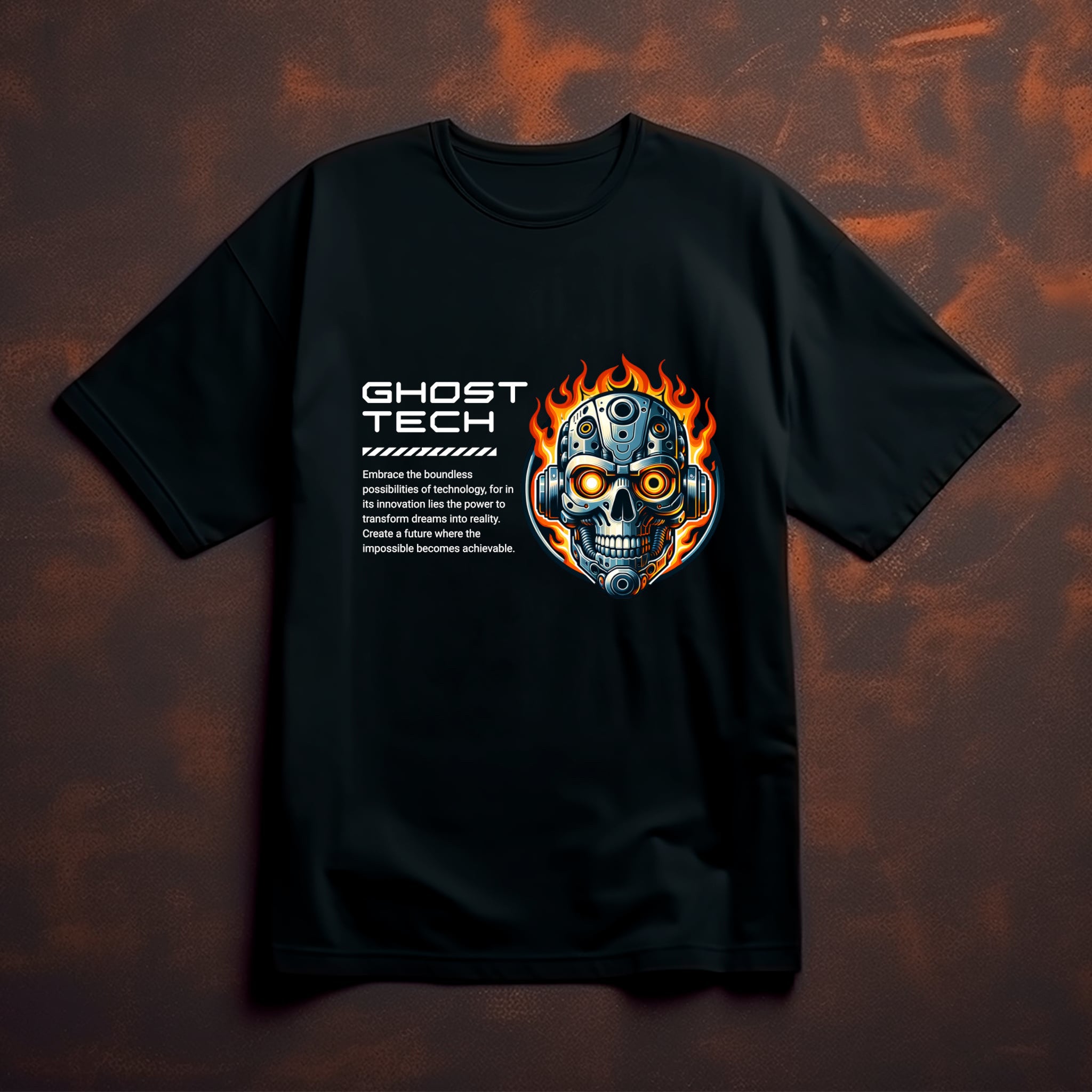 Ghost Tech Cyber Skull Tee