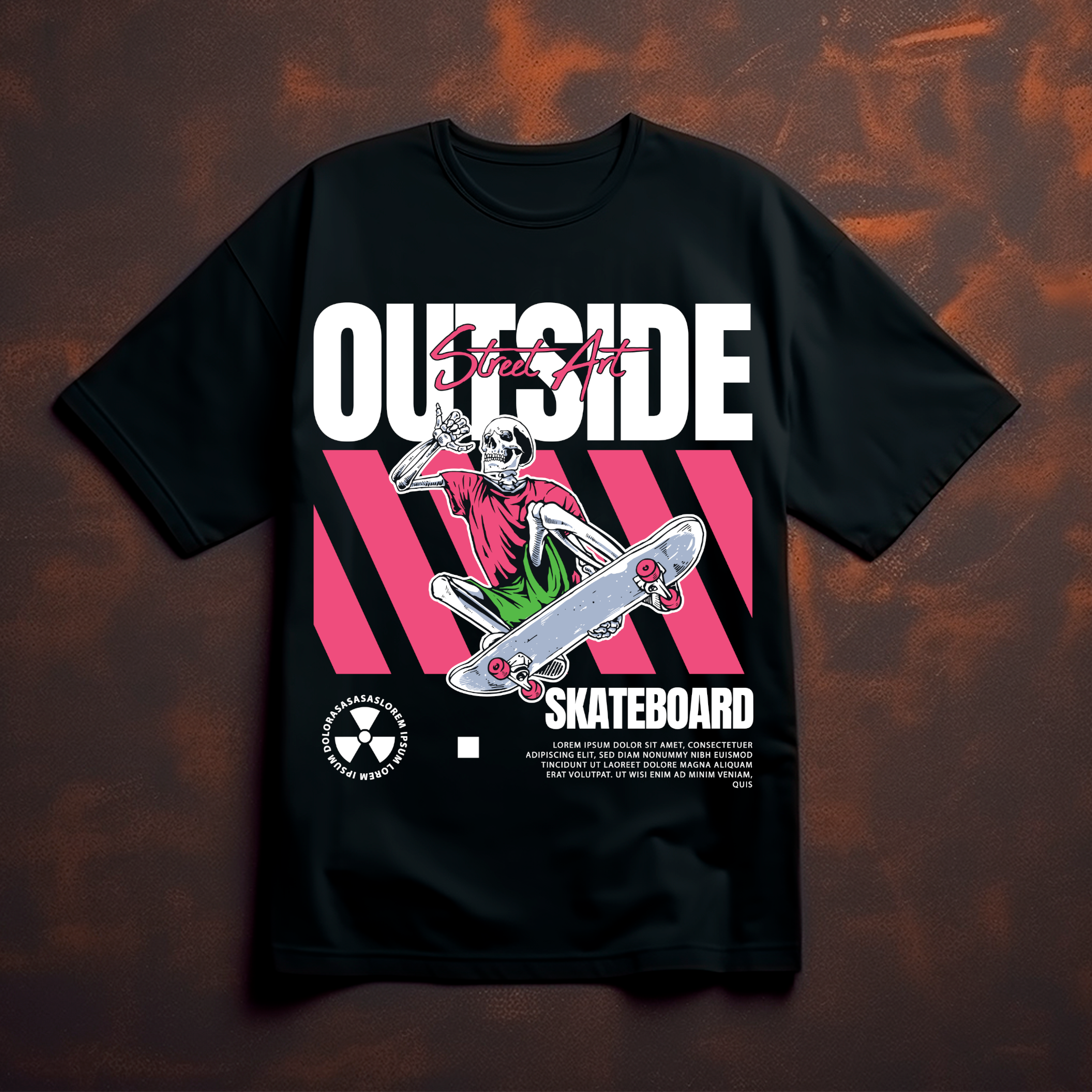 Outside Street Art Skateboard Tee
